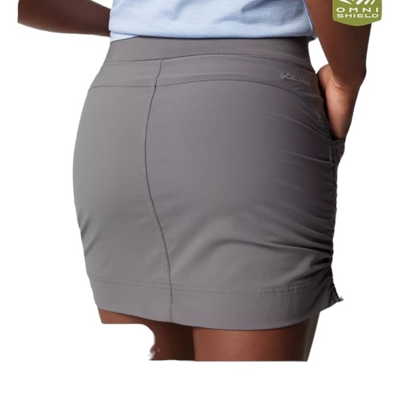 🌺COLUMBIA Omni-Shade Anytime Casual SKORTS w/ Side Ruching in Gray Size Small 🌺 - Picture 3 of 9